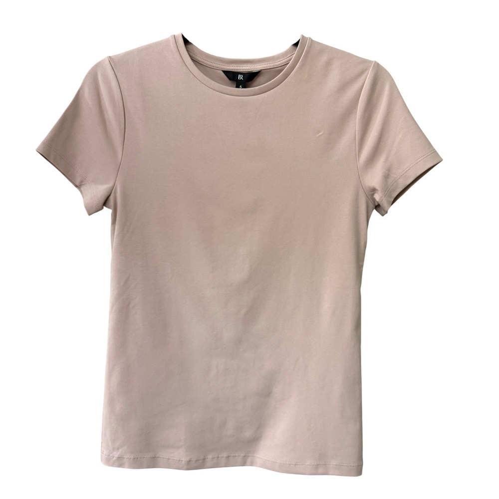 Banana Republic Womens Refined Baby T-Shirt Size Small Blush Pink Short Sleeve